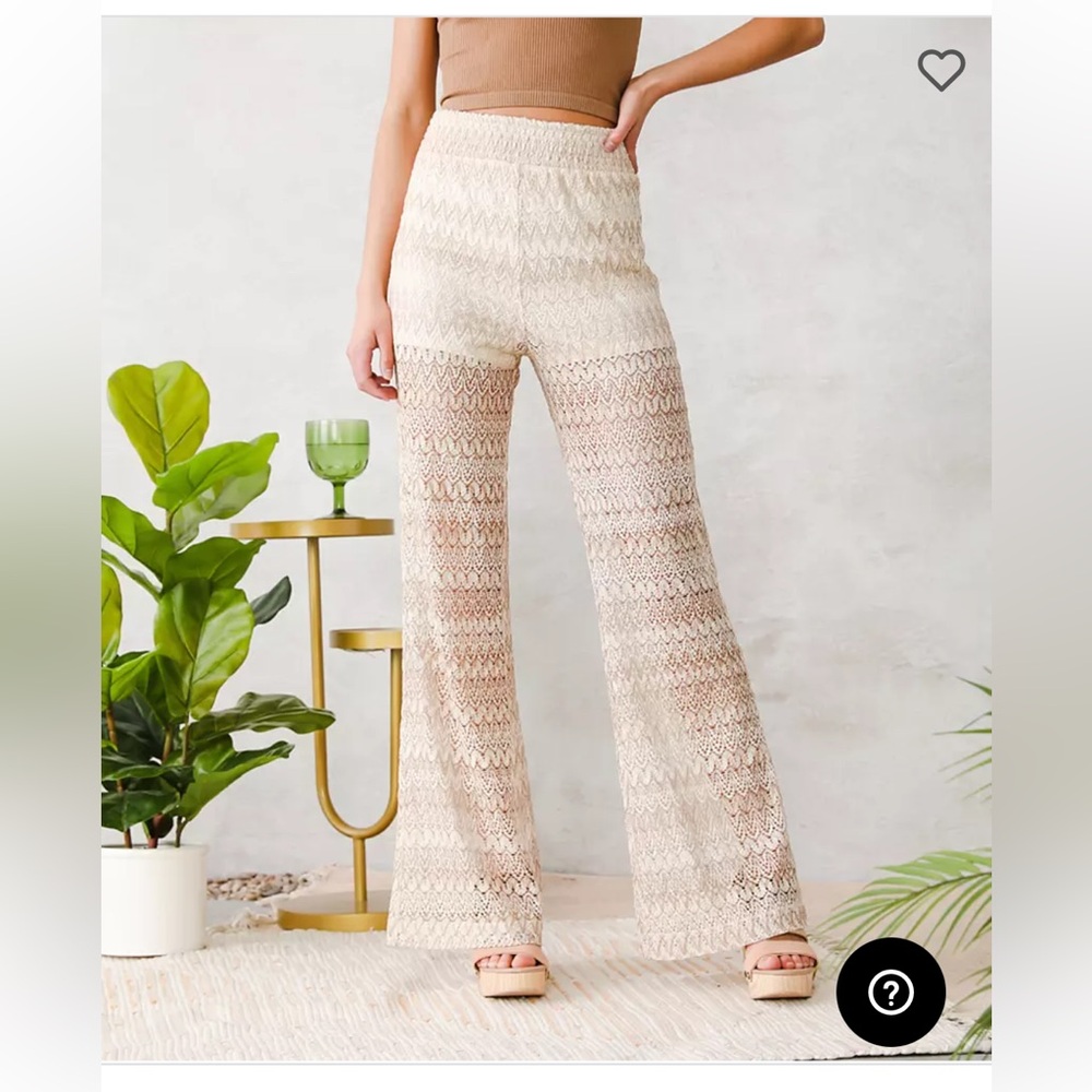 Chevron Lace Pant, beach, summery, lacy, stretchy.
